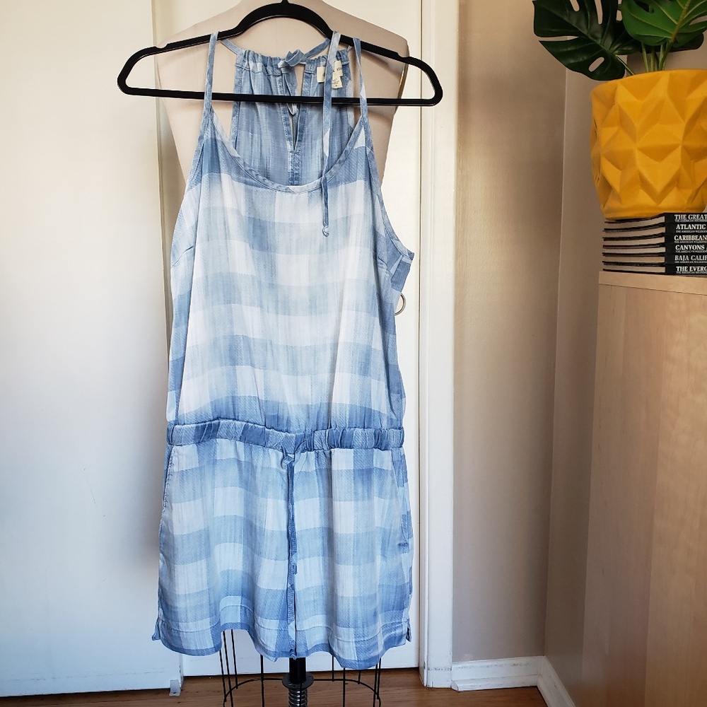Checkerboard Denim Romper Size Small!